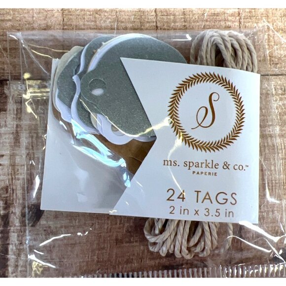 Ms. Sparkle & Co. Paperie 24 Gift Tags 2x3.5 Inch With Twine CM00200357 - Picture 1 of 3